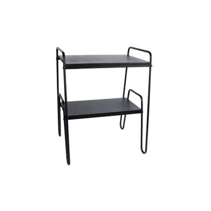 Table bois noir/métal 42 x 37 x 54cm