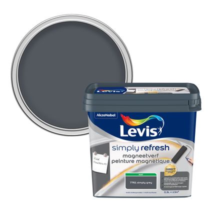 Peinture magnétique Levis Simply Refresh gris mat 500ml
