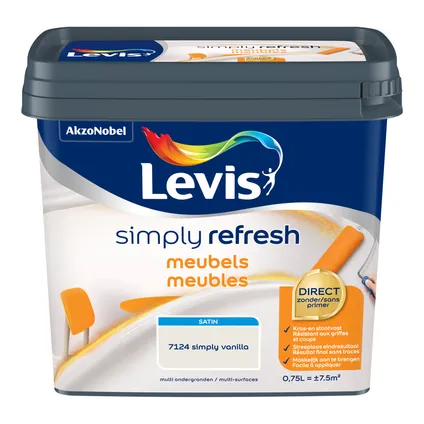 Levis Meubelverf Simply Refresh vanille satijn 750ml 2