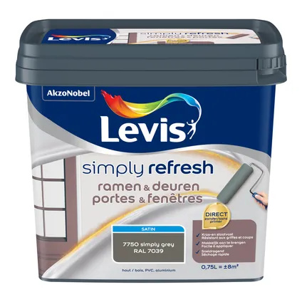 Levis Verf Deuren & Ramen Simply Refresh satijngrijs 750ml 2