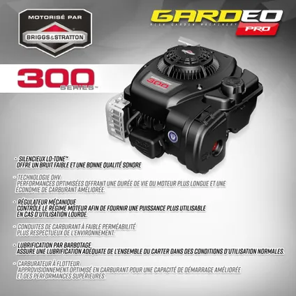 GARDEO PRO - Zelfrijdende benzinemaaier met motor 125cc - 41,8cm 4