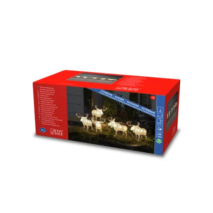Konstsmide set van 5 LED-elanden acryl warm wit 400cm 4