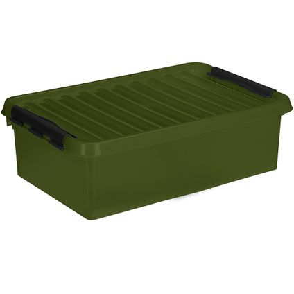 Boîte de rangement Sunware Q-line 32L vert recyclé 60x40x18cm
