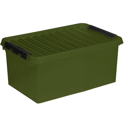 Boîte de rangement Sunware Q-line 45L vert recyclé 60x40x26cm