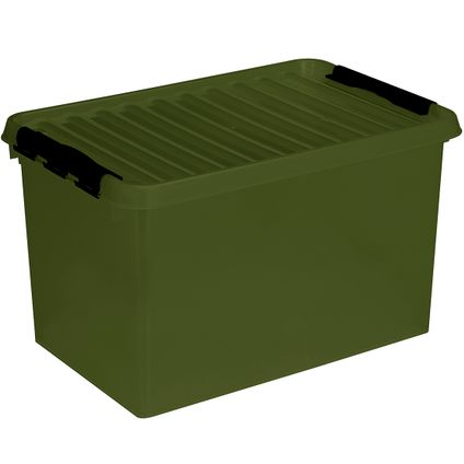 Boîte de rangement Sunware Q-line 62L vert recyclé 60x40x34cm