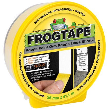 Adhésif multi-surfaces FrogTape supports fragile jaune 36mmx41,1m