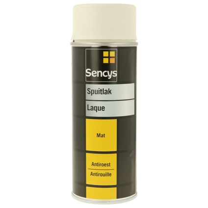 Peinture en Spray Sencys blanc pur mat RAL9010