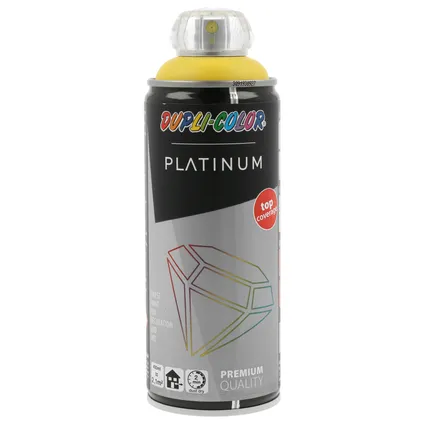 Spray peinture Dupli-color Platinum jaune citron semi-mat 400ml