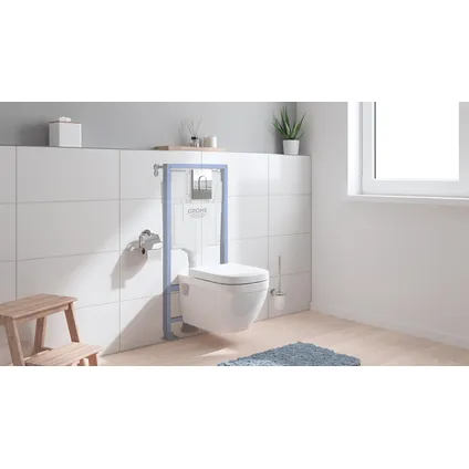 Grohe inbouwreservoir set Euro wit| Quick release & Soft-close toiletzitting | Randloos toiletpot 3