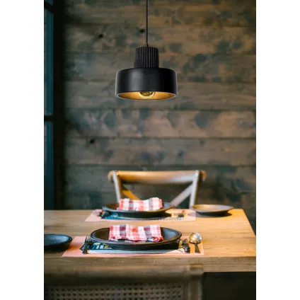 Lucide hanglamp Ophelia zwart Ø20cm E27 3