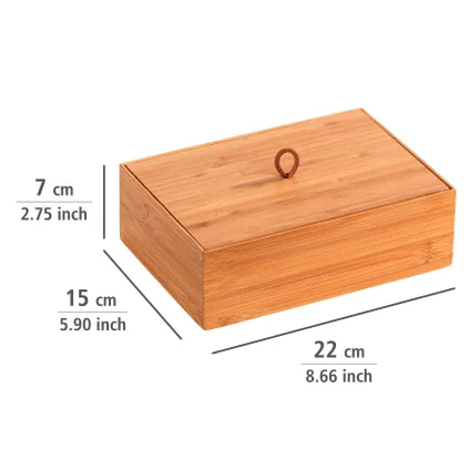 Boîte de rangement Wenko Terra L avec couvercle en bambou 4