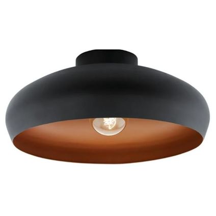 EGLO plafondlamp Mogano zwart koper ⌀30cm E27
