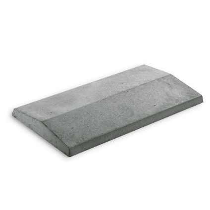 Muurdeksteen - beton - zonder kraag - 2 afwateringen - 40x100cm