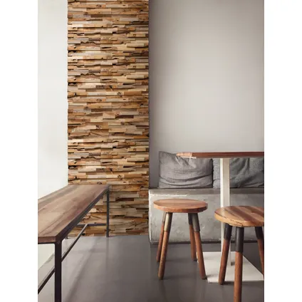 Plaquette de parement bois recyclé Bologna intérieur, 0.0891 m²