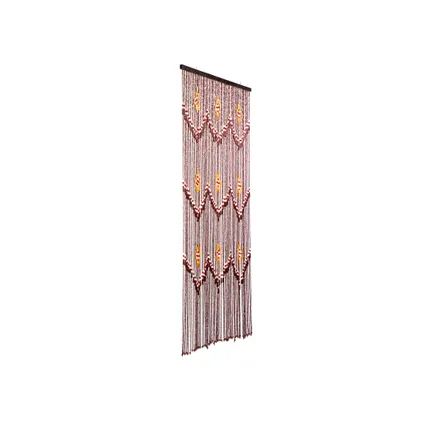 DEGOR rideau de porte perles de bois Taipin 90x200cm