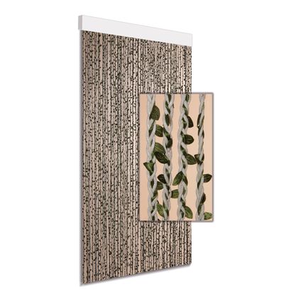 DEGOR deurgordijn/vliegengordijn Leaves beige/groen 100x220cm