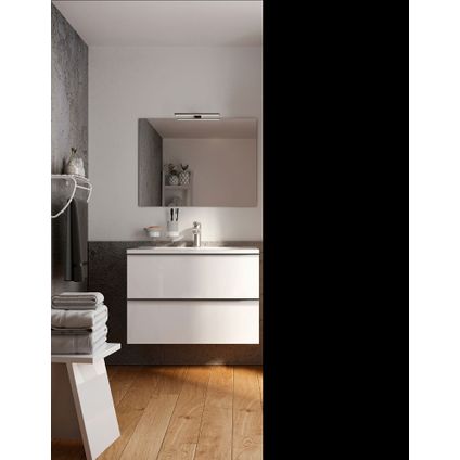 Meuble de salle de bain Allibert Urbain 80cm blanc brillant