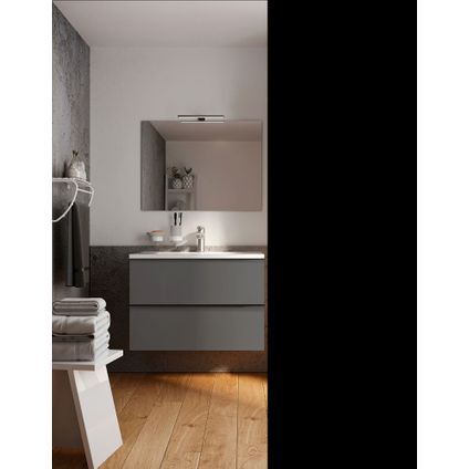Meuble de salle de bain Allibert Urbain 80cm gris
