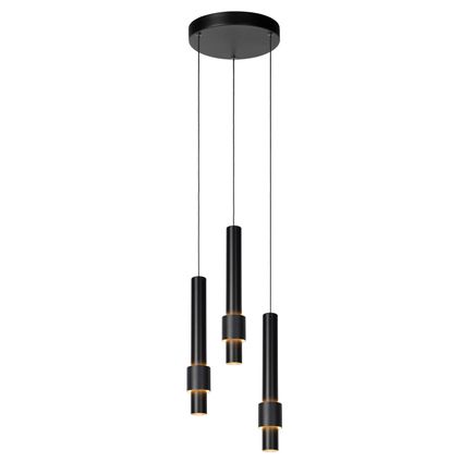 Lucide hanglamp Margary zwart ⌀28cm 3x4,3W