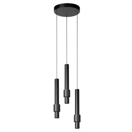 Lucide hanglamp Margary zwart ⌀28cm 3x4,3W 2