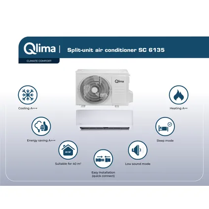 Qlima split airconditioner SC 6135 wit 4