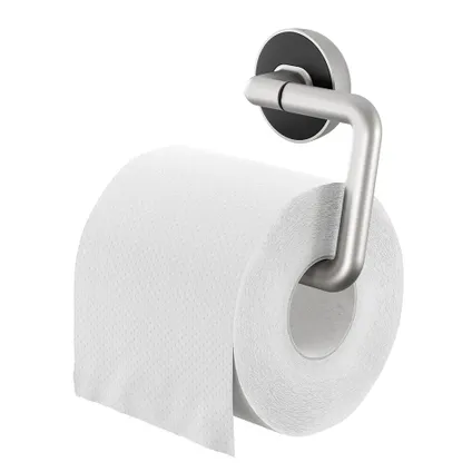 Porte-rouleau papier toilette Tiger Cooper sans rabat acier inoxydable brossé / noir