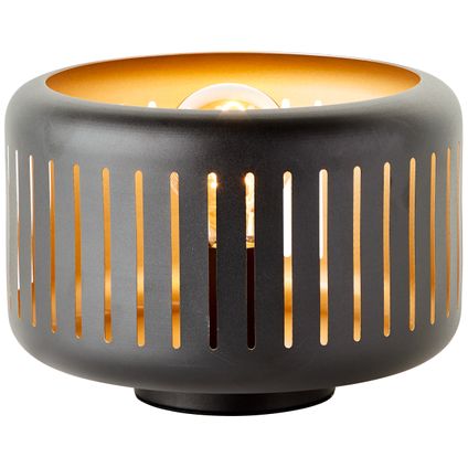 Brilliant tafellamp Tyas zwart goud ⌀27cm E27