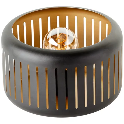 Brilliant tafellamp Tyas zwart goud ⌀27cm E27 6