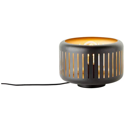 Brilliant tafellamp Tyas zwart goud ⌀27cm E27 8