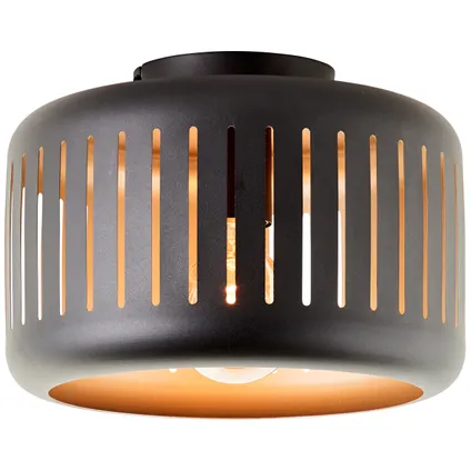Brilliant plafondlamp Tyas zwart goud ⌀27cm E27