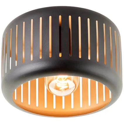 Brilliant plafondlamp Tyas zwart goud ⌀27cm E27 5