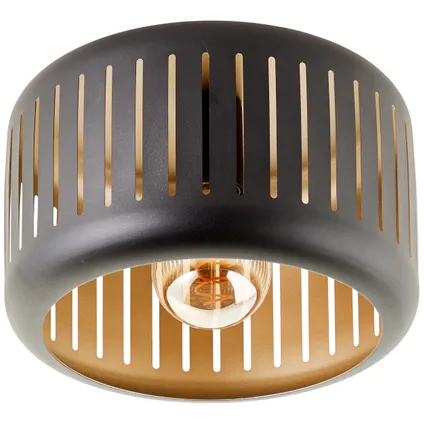Brilliant plafondlamp Tyas zwart goud ⌀27cm E27 6