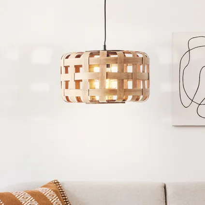 Brilliant hanglamp Woodline natuur ⌀36cm E27 2