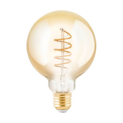 EGLO ledfilamentlamp G95 amber spiraal E27 4W