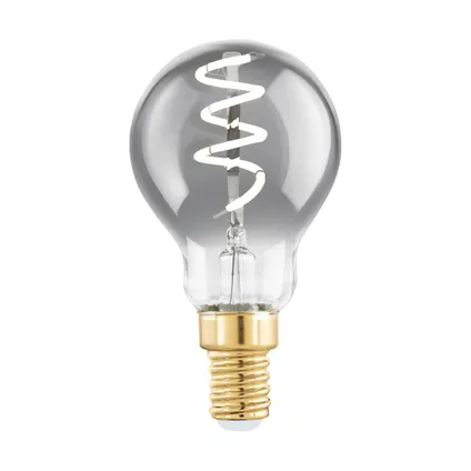 Ampoule LED filament EGLO P45 smoky spiral E14 4W