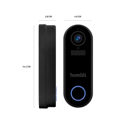 Carillon Hombli Smart Doorbell 2 + Chime 2 noir 9