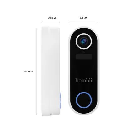 Carillon Hombli Smart Doorbell 2 + Chime 2 blanc 9