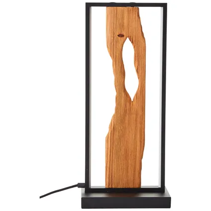 Brilliant tafellamp Chaumont zwart hout 10W 3