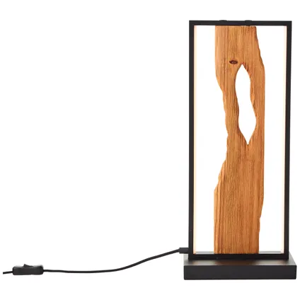 Lampe à poser Brilliant Chaumont bois noir 10W 6