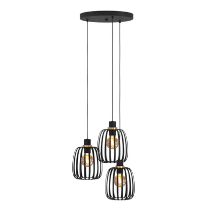 EGLO hanglamp Pocicas zwart ⌀35cm 3xE27 3