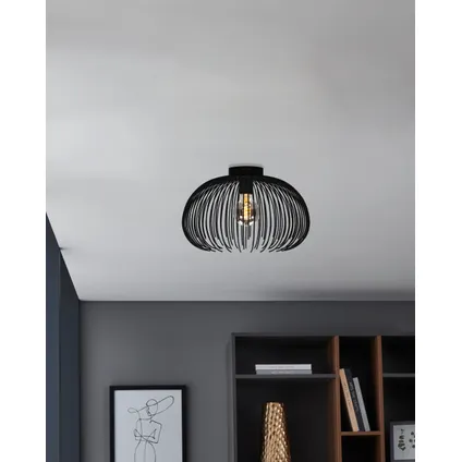EGLO plafondlamp Alhabia zwart ⌀38,5cm E27 4