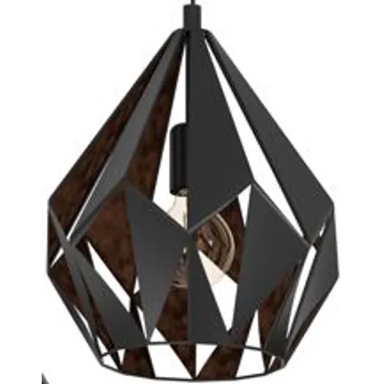 EGLO hanglamp Carlton 1 zwart 6xE27 2