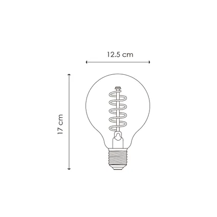 Lampe LED à filament Home Sweet Home G125 spirale dimmable E27 4W 4