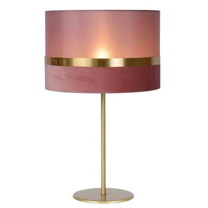 Lampe de table Lucide Extravaganza Tusse rose ⌀30cm E27