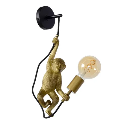 Lucide wandlamp Extravaganza Chimp zwart goud E27 2
