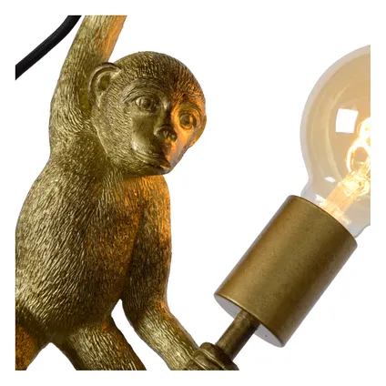 Lucide wandlamp Extravaganza Chimp zwart goud E27 5