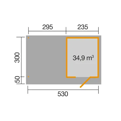 Weka design huis 172 B maat 2 grijs 235x300cm 3