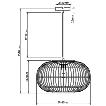 Brilliant hanglamp Woodball rotan ⌀44cm E27 5
