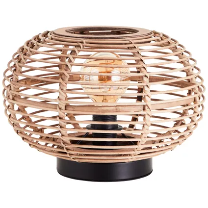 Brilliant tafellamp Woodball rotan ⌀32cm E27 2