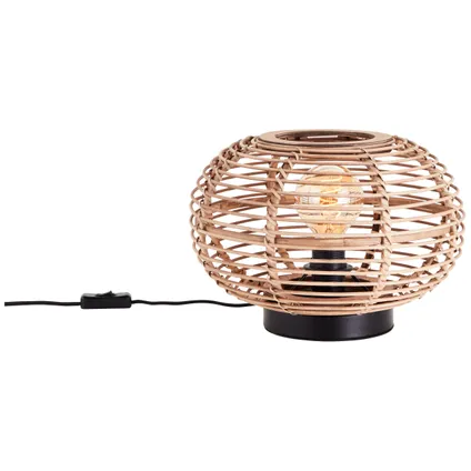 Brilliant tafellamp Woodball rotan ⌀32cm E27 4